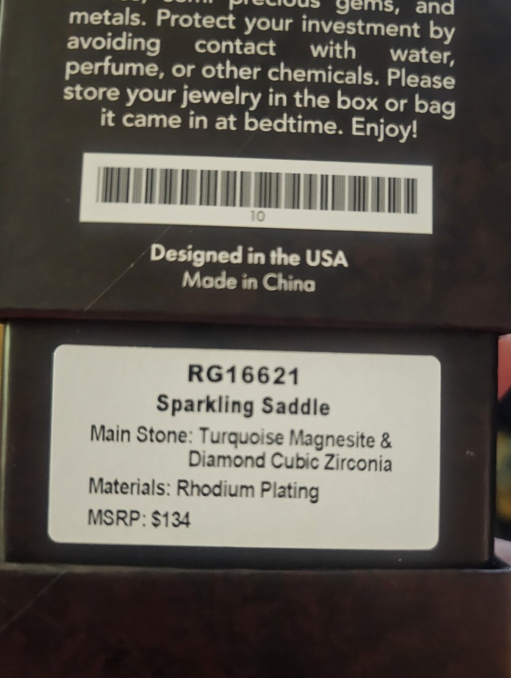 Bombparty Outlaw Ring Sparklung Saddle Size 10 NIB - Picture 2 of 2
